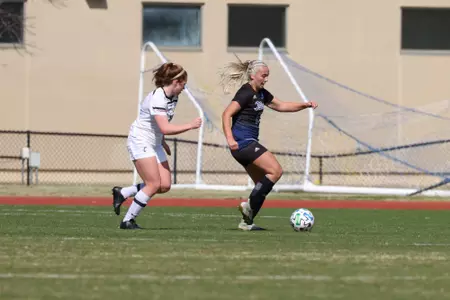 Isold Runarsdottir playing soccer