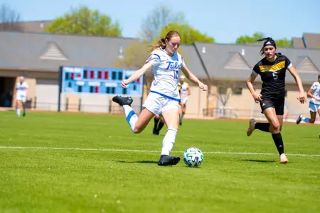 Grayson Schimmels playing soccer