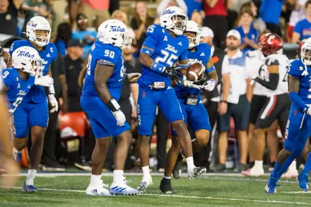 Tulsa Golden Hurricane safety Jaise Oliver (25) BRETT ROJO/For the University of Tulsa