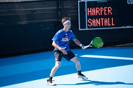 Ezequiel Santalla at the ITA Men's All-American Championships hosted by The University of Tulsa at the Michael D. Case Tennis Center in Tulsa, Okla. on Wednesday, October 6, 2022. (©Campbell Rogerson)