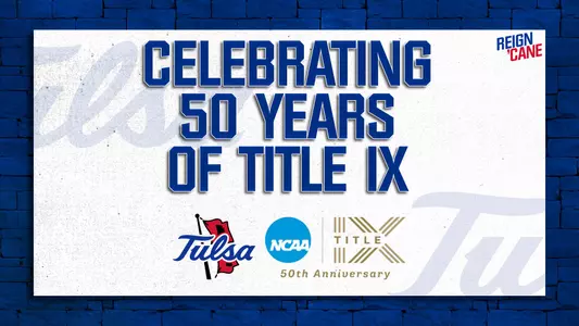 50 Years of Title IX graphic