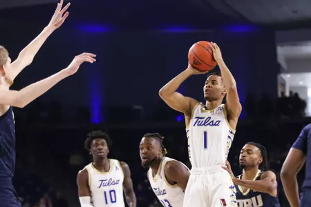 Tulsa guard Sam Griffin - Tulsa vs. Oral Roberts at the Donald W. Reynolds Center on 12/3/22