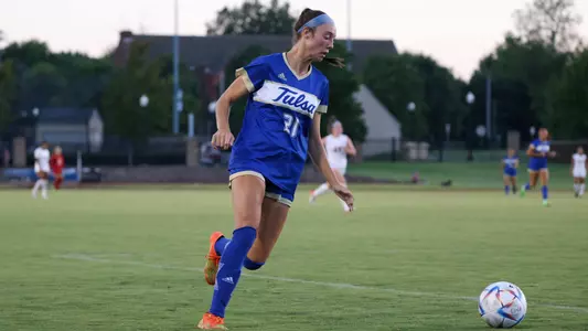 Jordan Frederick playing soccer