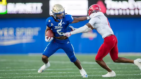 Tulsa Golden Hurricane running back Jordan Ford (6)  BRETT ROJO/For the University of Tulsa