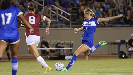 Karsen Aguirre palying soccer