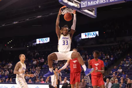 Tulsa forward Bryant Selebangue - Tulsa vs SMU at the Donald W. Reynolds Center on 1/18/23