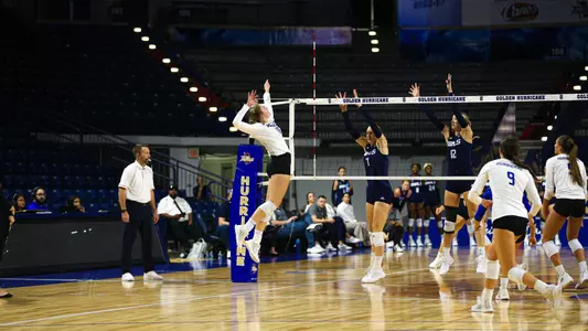 Regan Pendleton - Game action from the TU v Rice volleyball game in Tulsa, Okla. on Saturday, Sept. 23 2023. (Photo by Dave Crenshaw for the University of Tulsa)