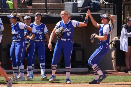 Maura Moore and Haley Morgan - Senior Day vs Wichita State at the Collins Family Softball Complex on 4/30/23