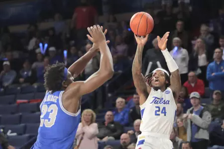 Cobe Williams - University of Tulsa men’s basketball team versus Memphis in Tulsa, Okla. on Thursday, Jan. 4, 2024. (Photo by Dave Crenshaw for the University of Tulsa)