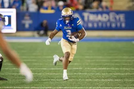 Tulsa vs. East Carolina on Nov. 14, 2024 at H.A. Chapman Stadium. © BRETT ROJO/For the University of Tulsa