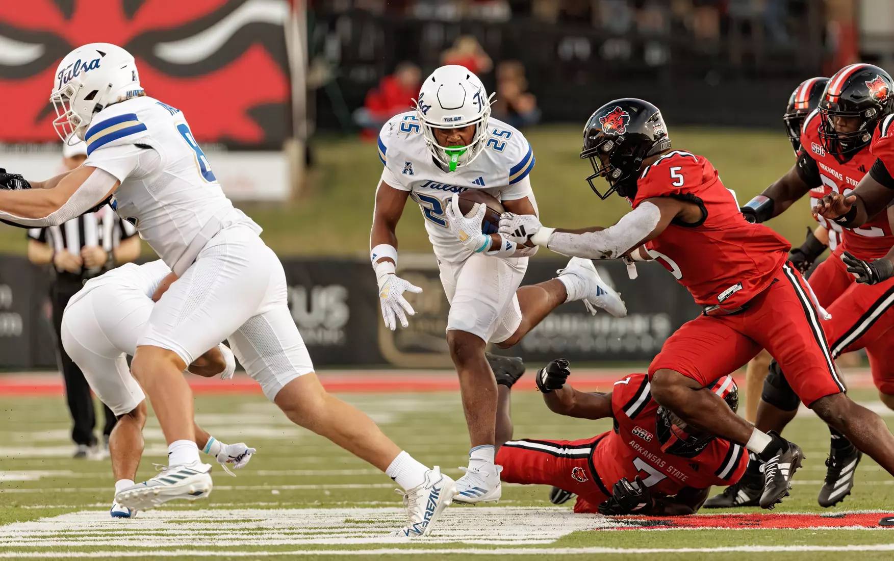 Tulsa Football vs. Arkansas State on Sept. 7, 2024 in Jonesboro, Ark.
