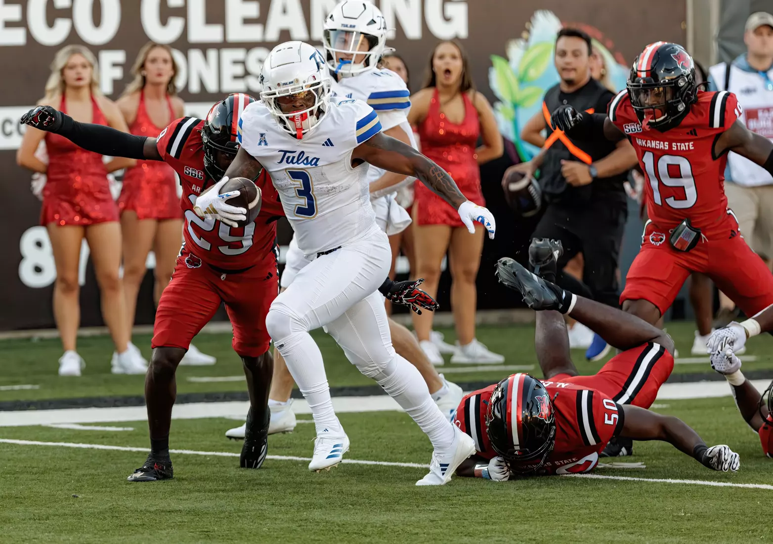 Tulsa Football vs. Arkansas State on Sept. 7, 2024 in Jonesboro, Ark.