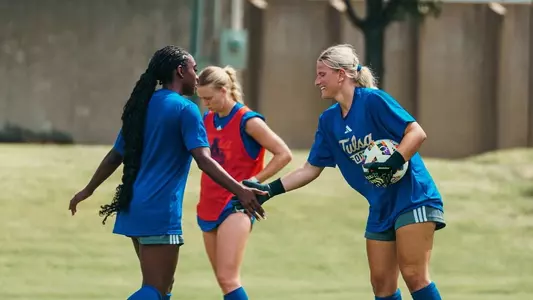 Tulsa Women's soccer at first 2025 practice