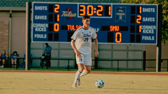 Luke Adams plays against SMU