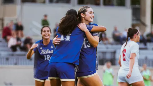 Tulsa celebrates after a goal against SNU August 28, 2025