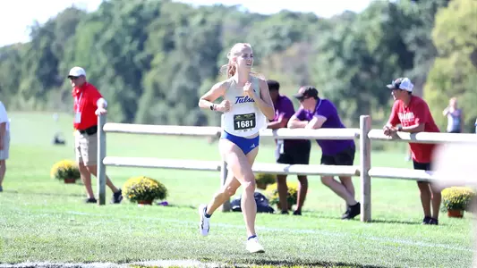 Tulsa women's cross country at 2025 Gans Creek Classic.
