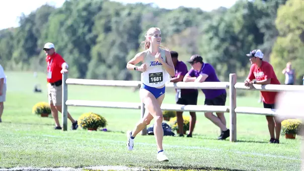Tulsa women's cross country at 2025 Gans Creek Classic.