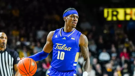 Tylen Riley looks to drive at Wichita State