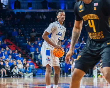 Myles Rigsby on offense against Wichita State
