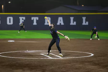 Makenzie Freeman delivers a pitch