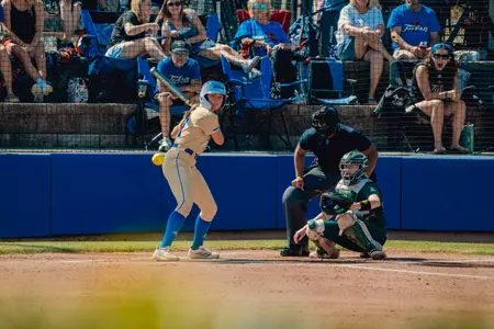 Daeya Moses at the plate against USF