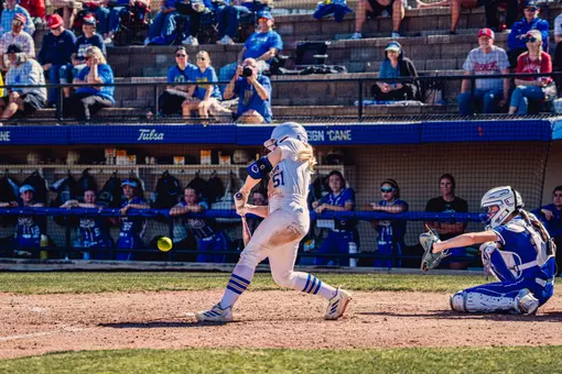 Amber Turner swings at a pitch against South Dakota State