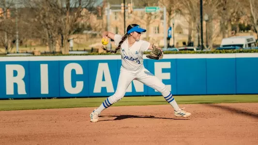 Preslee Ray fields a ball