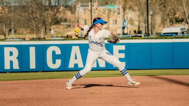 Preslee Ray fields a ball