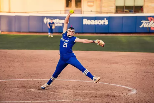 Alexa Hopkins delivers a pitch