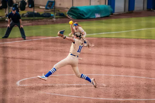Maura Moore delivers a pitch against East Carolina