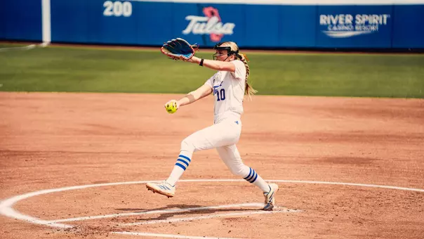 Maura Moore delivers a pitch against ECU
