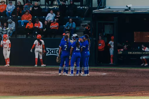 Tulsa meets in the infield at Oklahoma State