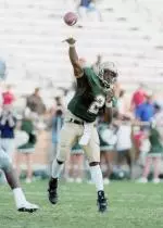 Quarterack Jeff Aaron passed for 184 yards, including a two-yard scamper for six points.