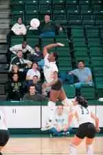 Sophomore outside hitter Martina Shields posted 16 kills, 11 digs and a .600 hitting percentage in helping lead UAB to a 3-0 victory over Troy State.