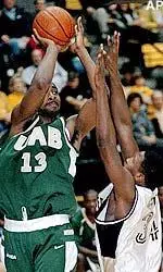 Alabama-Birmingham forward Myron Ransom shoots over Southern Mississippi's Clement Carter during the second half, Saturday.