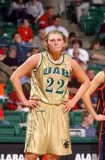 UAB sophomore forward Natasha Thomas recorded her 10th double-double of the season with 25 points and 14 rebounds in the Lady Blazers' 73-64 loss to South Florida.