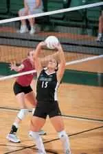 Senior setter Dina Katsoulis recorded her sixth double-double of the season with 50 assists and 12 digs in UAB's 3-1 victory over Marquette.