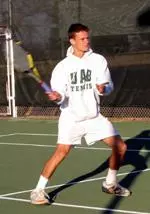 UAB's George Dubrava captured a win in the No. 4 singles slot to help the Blazers to a 7-0 win over Davidson.