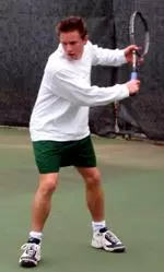 Ivan Andreev was one of four Blazers to capture wins in straight sets Sunday in the Blazers 4-0 win over DePaul for fifth spot in the C-USA Championship.