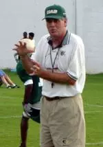 Head football coach Watson Brown was pleased with the team's improvement in its second day of full-squad two-a-day practices.