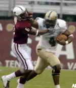 Darrell Hackney (above) threw two touchdown passes to Roddy White in the 27-13 victory.