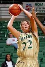 Senior Natasha Thomas led the Lady Blazers with her seventh double-double of the season against USF.