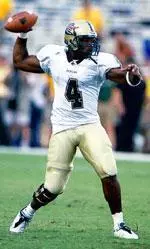 Junior quarterback Darrell Hackney was 12-of-17 for 292 yards and four touchdowns in Monday's scrimmage.