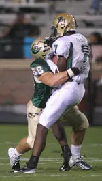 Linebacker Zac Woodfin and the Blazers open Conference USA play Saturday vs. Memphis.