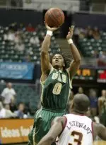 Squeaky Johnson had a season-high eight assists at South Alabama Friday night. Photo by Barry Markowitz.
