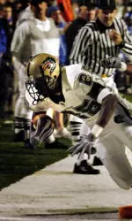 Norris Drinkard scores a touchdown during the first half versus Memphis.