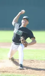 Cole Helms pitched six scoreless innings and struck out six in his first victory of the season.