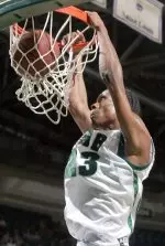 Demario Eddins and the Blazers will play in the 2005 Kelly Tires Conference USA Men's Basketball Tournament. Photo by Ashley Fleming.