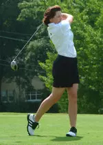 Senior Brooke Managan captured her third career individual medalist honor Tuesday. Photo by Ashley Fleming.