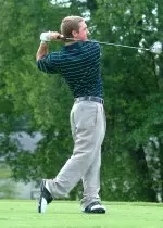 Garrett Osborn shot a 75 on Friday. Photo by Ashley Fleming.